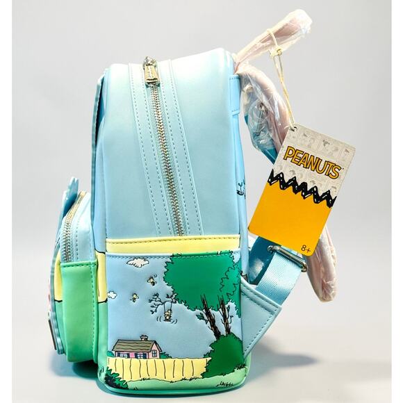 Loungefly Peanuts Lucy Snoopy Kissing Booth Mini Backpack & Wallet NWT main image 4